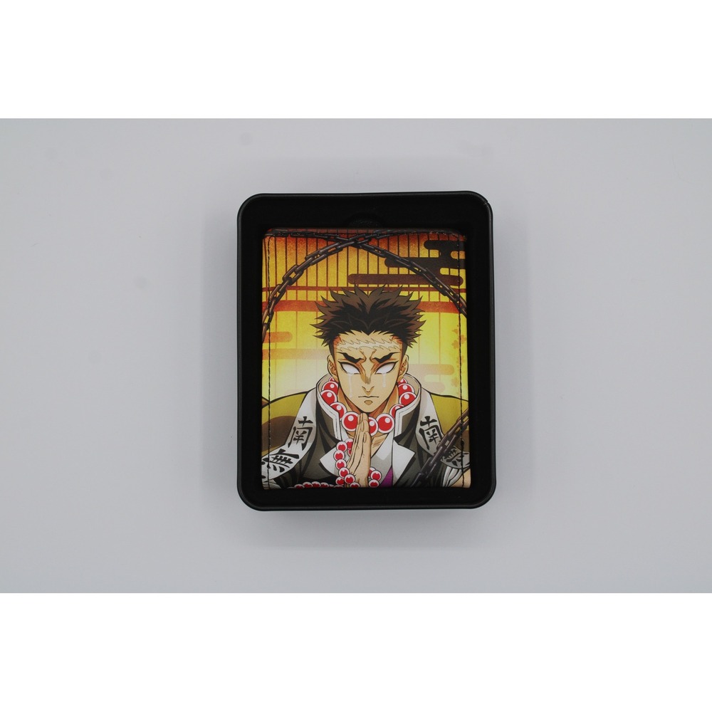Demon Slayer Gyomei‎ Himejima Beads Chain Pose Bi Fold Wallet